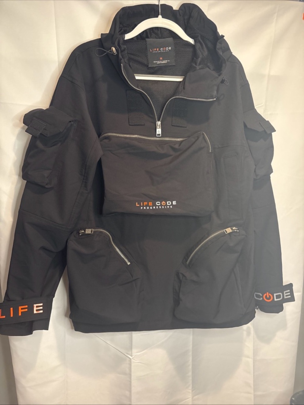 Men's Black Performance Anorak Jacket